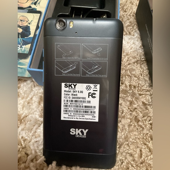 SKY 6.0Q COLOR BLACK ALL INFORMATION IS ON BOX with FLIP CASE BRAND NEW - Picture 2 of 8